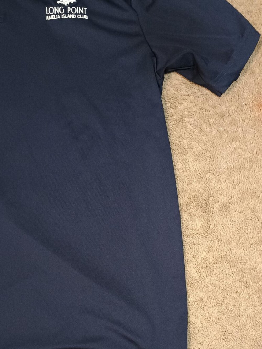 Under Armour/Polo Shirt/Mens L Navy Golf Amelia Island Club Athleisure Performan - Picture 7 of 8